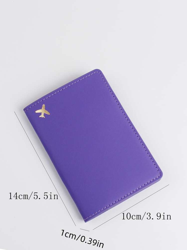 Fashionable Travel Passport Holder, Perfect Gift For Friends - Purple - View 6