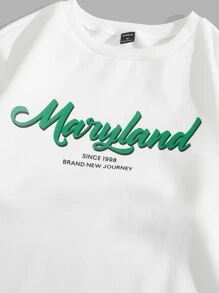 Manfinity Men Slogan Graphic Crew Neck Sweatshirt - White - View 3