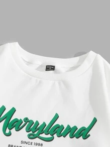 Manfinity Men Slogan Graphic Crew Neck Sweatshirt - White - View 4