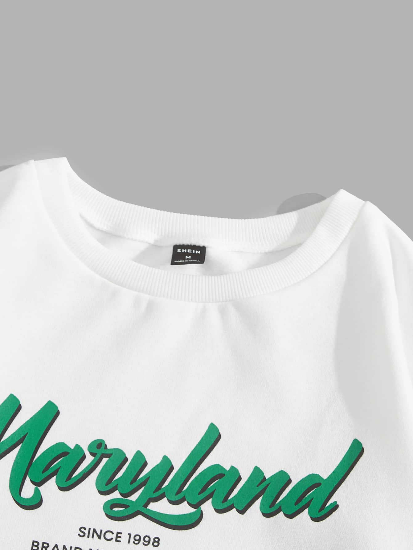 Manfinity Men Slogan Graphic Crew Neck Sweatshirt - White - View 4