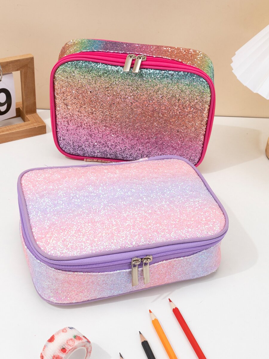 1 cái Long lanh Chi tiết Túi bút chì màu ngẫu nhiên - Nhiều màu - Xem 1