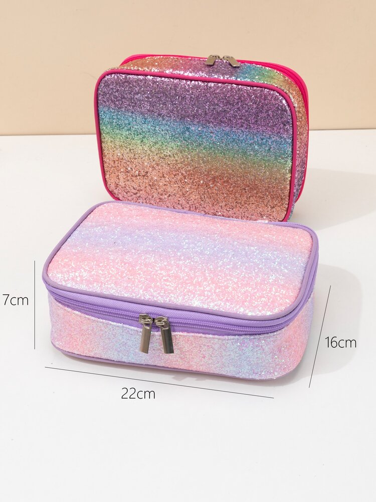 1入組亮片細節隨機色筆袋 - 彩色 - 查看 3