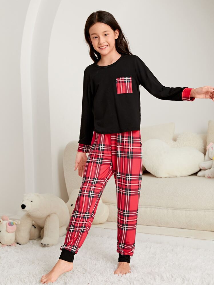 Girls Tartan PJ Set - Multicolor - View 1