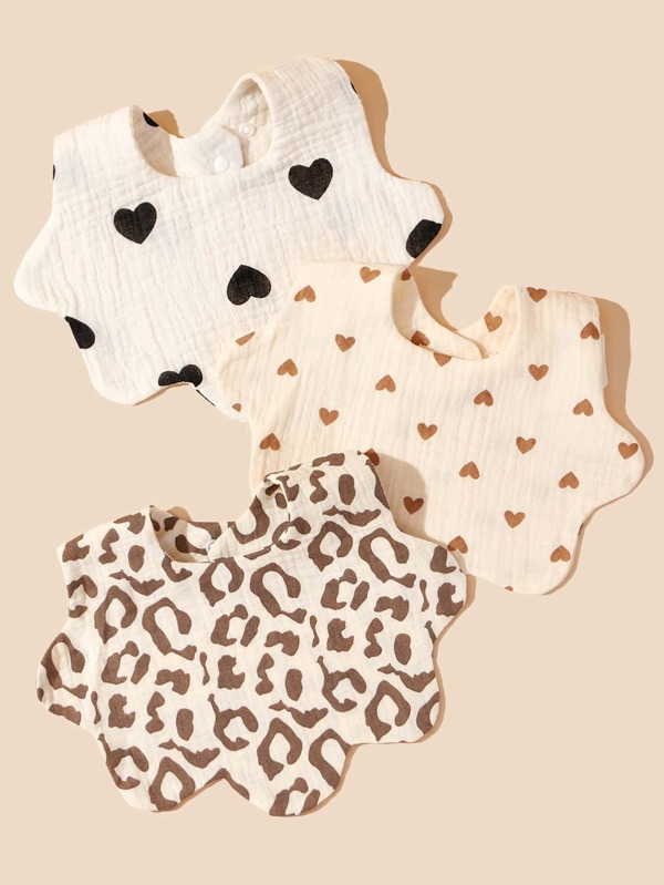 2pcs Baby Random Pattern Bib