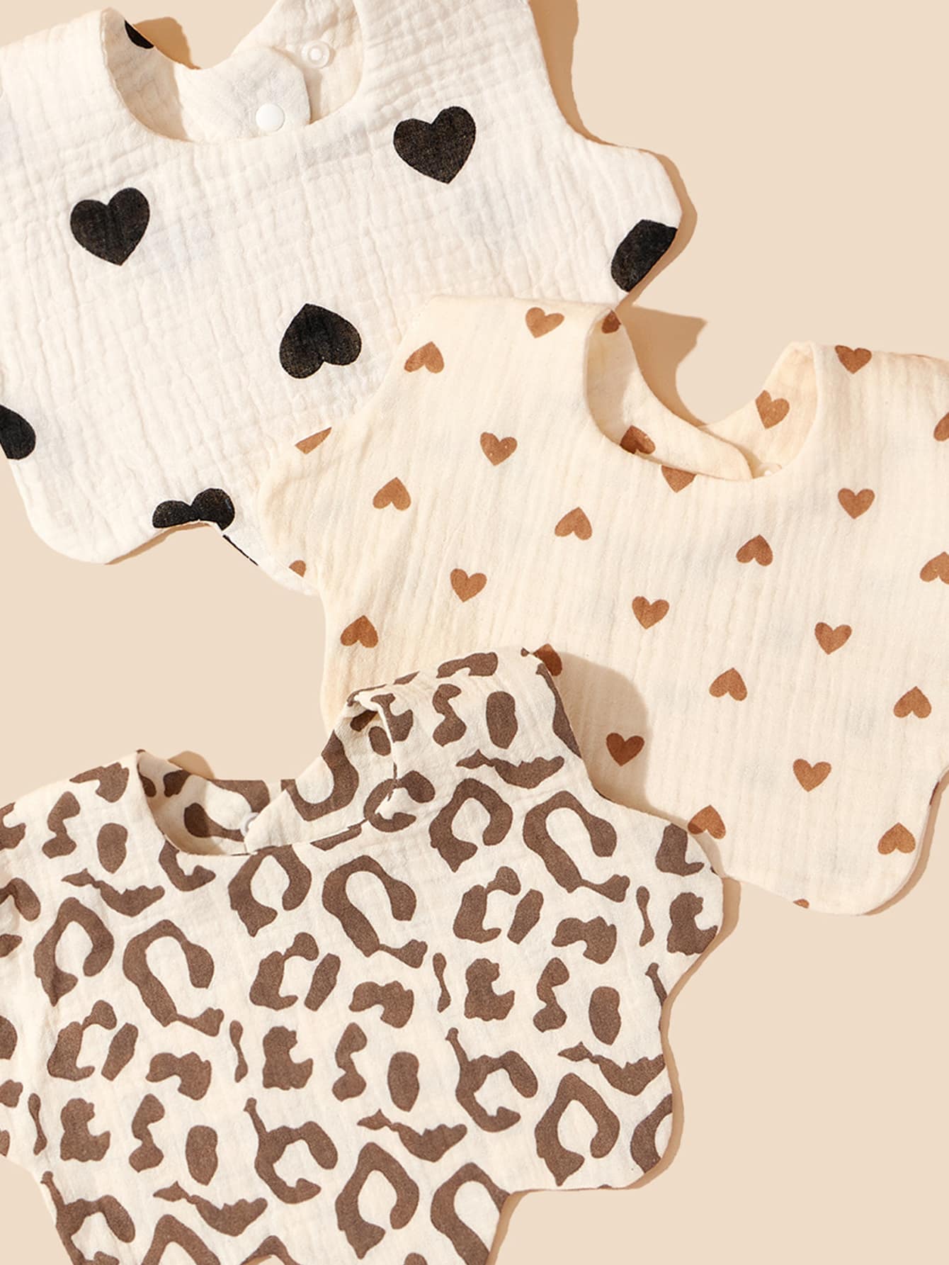 2pcs Baby Random Pattern Bib - Multicolor - View 5