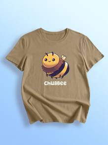 Geekydog Kawaii Bee Print Tee - Khaki - View 1