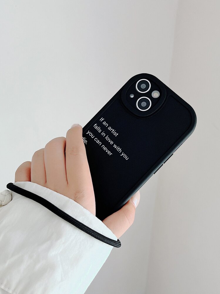 Cherry Blossom Print Phone Case, Lanyard Phone Case, White Silicone Phone Case, Compatible With IPhone, Galaxy, S24 Ultra,International Version, Not The Domestic Version - Black and White - View 3