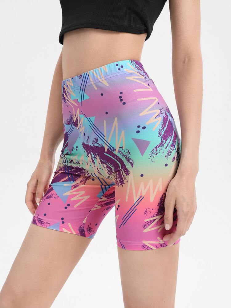 Spagnelli Shorts biker con estampado de dibujo - Multicolor - Añade 3