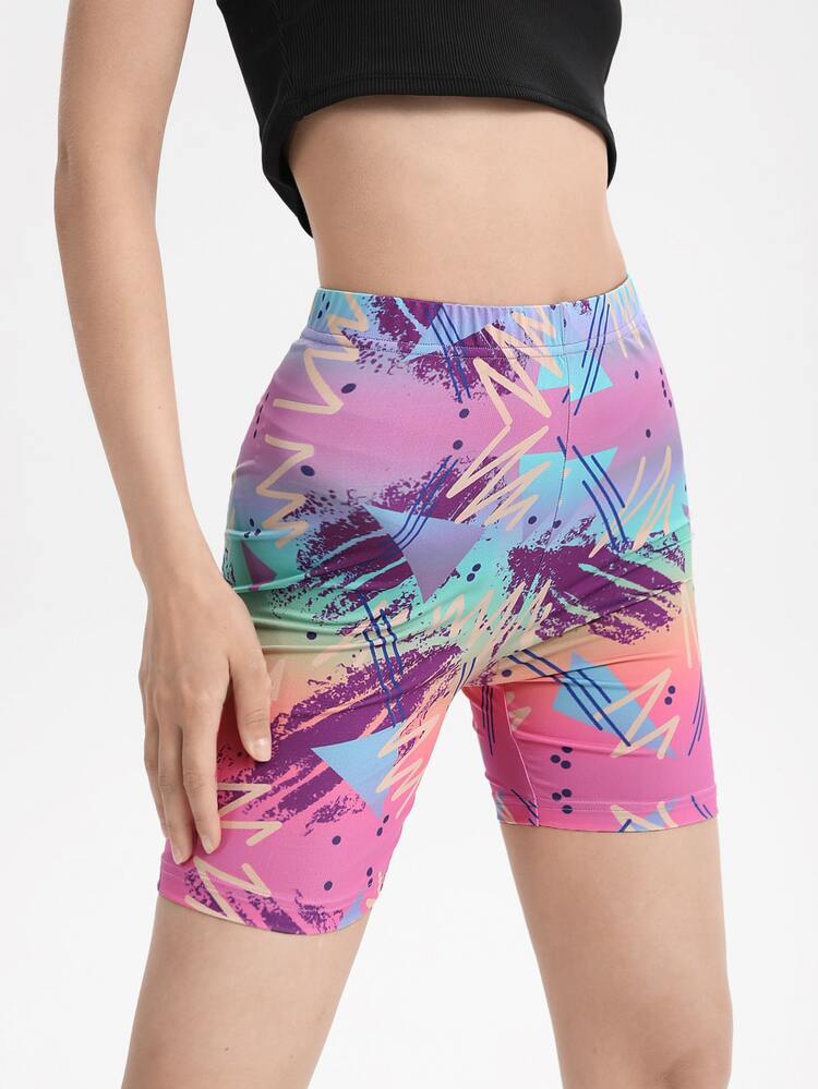 Spagnelli Shorts biker con estampado de dibujo - Multicolor - Añade 4