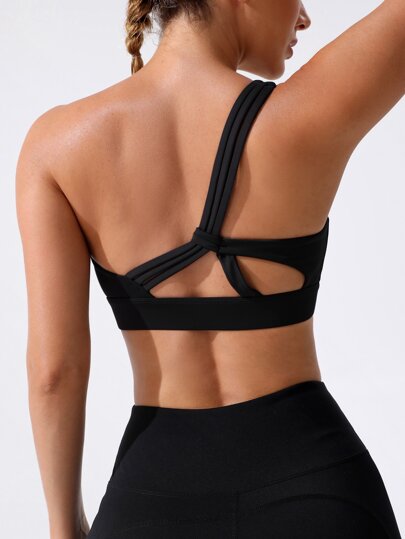 Slayform Cut Out One Shoulder Sports Bra