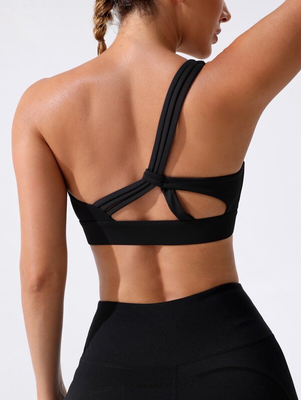 Slayform Cut Out One Shoulder Sports Bra
