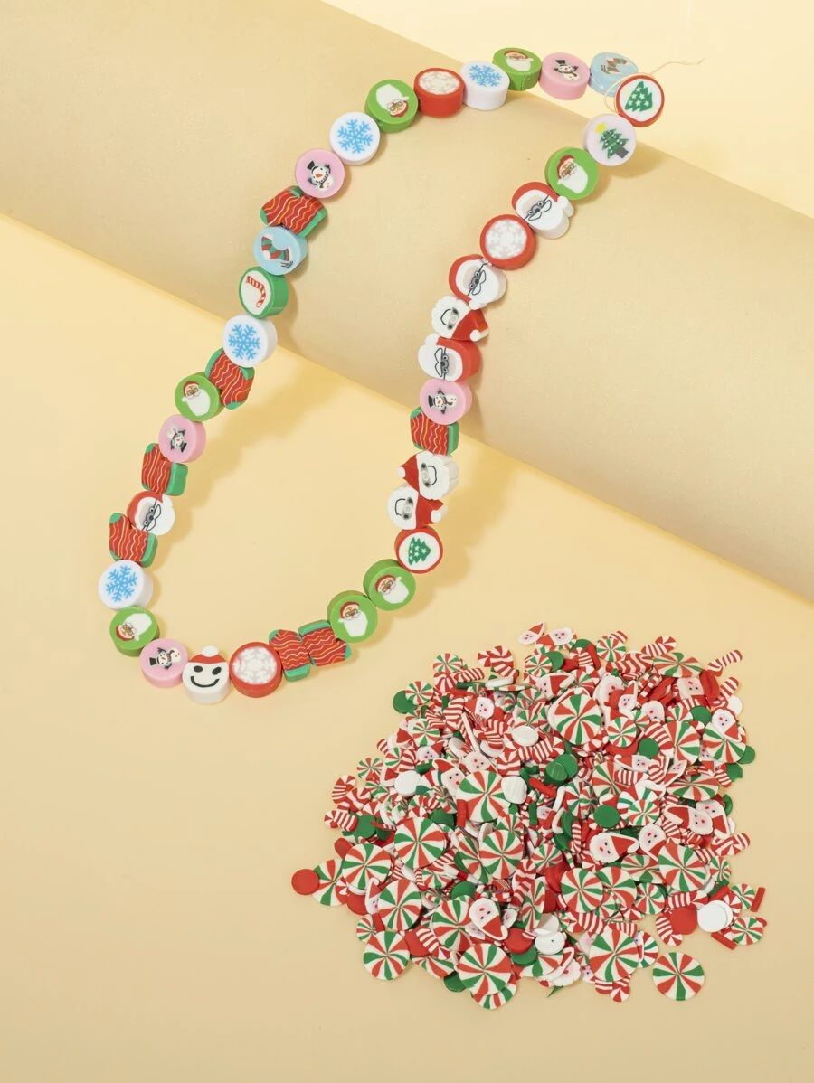 1pack Christmas Santa Claus & Sock Design Bead - Multicolor - View 1