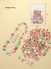 1pack Christmas Santa Claus & Sock Design Bead - Multicolor - View 3