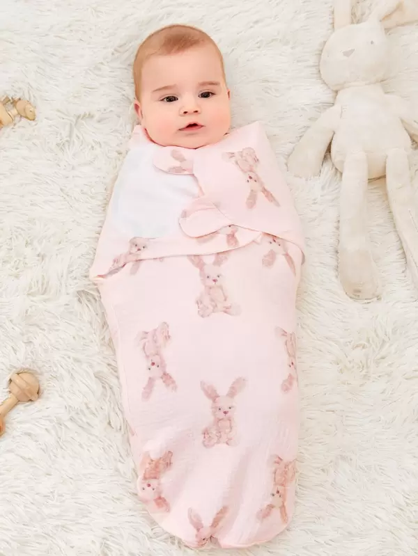 1pc Baby Rabbit Pattern Swaddling Blanket for Sale Australia New