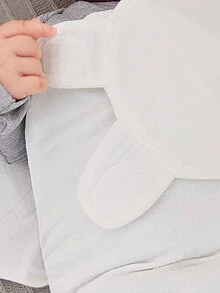 1 pieza Manta de arrullo de bebé de doble capa con estampado de corazones - Blanco - Ver 6