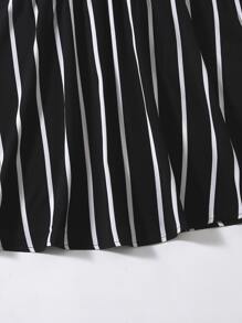 SHEIN VCAY Đầm Sọc Giải trí - màu đen - Xem 5