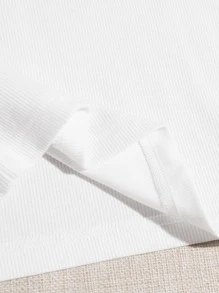 Muchica Áo tank top trơn - trắng - Xem 3