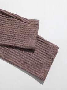 Muchica 華夫格針織上衣和緊身褲套裝