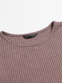 Muchica 華夫格針織上衣和緊身褲套裝