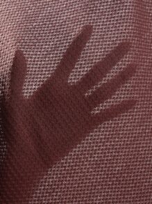 Muchica 華夫格針織上衣和緊身褲套裝