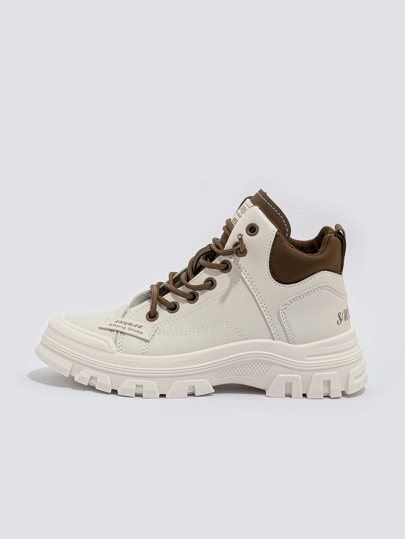 حذاء رياضي نسائي عالي الكاحل مفصل بقطع من الخريف/ا...