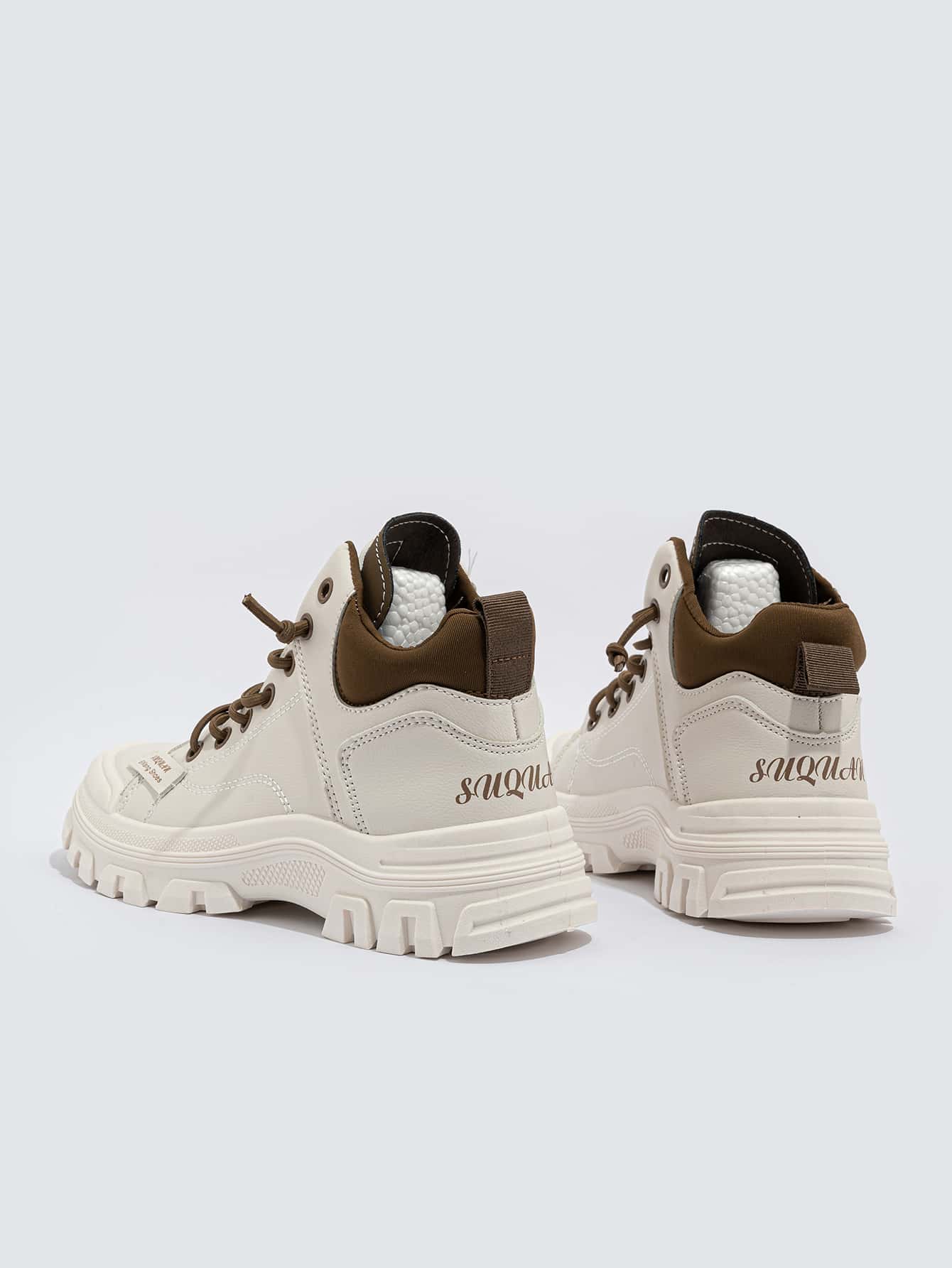 حذاء رياضي نسائي عالي الكاحل مفصل بقطع من الخريف/ا...