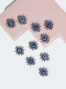 10入組邪惡之眼細節太陽設計DIY吊墜 - 彩色 - 查看 2