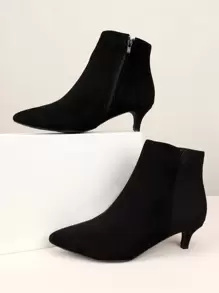 Neue mode- und wetterfeste Stiefeletten mit Reißverschluss, spitzer Zehenform und Veloursleder für Herbst/Winter