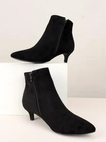Neue mode- und wetterfeste Stiefeletten mit Reißverschluss, spitzer Zehenform und Veloursleder für Herbst/Winter