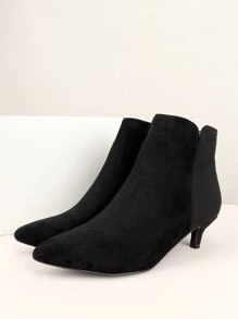 Neue mode- und wetterfeste Stiefeletten mit Reißverschluss, spitzer Zehenform und Veloursleder für Herbst/Winter