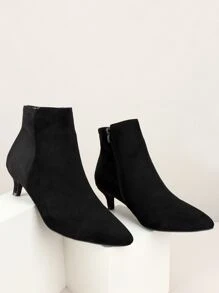 Neue mode- und wetterfeste Stiefeletten mit Reißverschluss, spitzer Zehenform und Veloursleder für Herbst/Winter