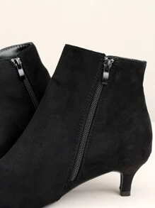 Neue mode- und wetterfeste Stiefeletten mit Reißverschluss, spitzer Zehenform und Veloursleder für Herbst/Winter