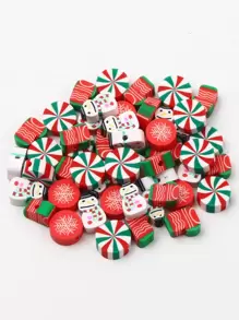 50pcs Christmas Snowman & Sock Design DIY Bead - Multicolor - View 1