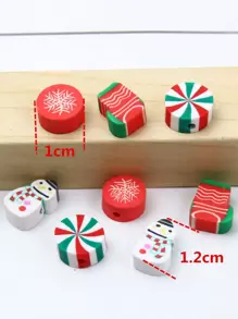 50pcs Christmas Snowman & Sock Design DIY Bead - Multicolor - View 3
