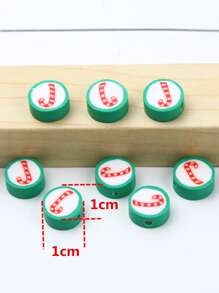 50pcs Christmas Crutch Pattern DIY Bead - Multicolor - View 3