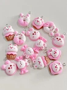 15 chiếc Mặt dây chuyền Tự làm Thiết kế Thỏ & Kẹo - Nhiều màu - Xem 1