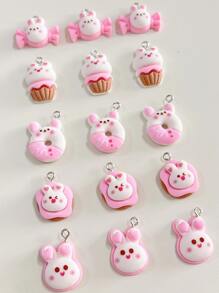 15 chiếc Mặt dây chuyền Tự làm Thiết kế Thỏ & Kẹo - Nhiều màu - Xem 2