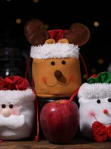 3pcs Christmas Elk & Snowman Design Decoration - Multicolor - View 2