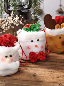 3pcs Christmas Elk & Snowman Design Decoration - Multicolor - View 4
