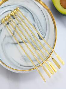 4 piezas Agitador de cóctel de acero inoxidable - Dorado - Ver 5