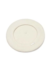 LEAJOURNO. 1 chiếc mũ beret len nữ, kiểu dáng cổ điển, thời trang và thanh lịch, mũ beret đen unisex. - trắng - Xem 3