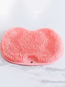 1pc Exfoliating Shower Massage Scraper,Bathroom Non-slip Bath Mat,Back Massage Brush,Silicone Foot Wash Body Cleaning Bathing Tool - Pink - View 5