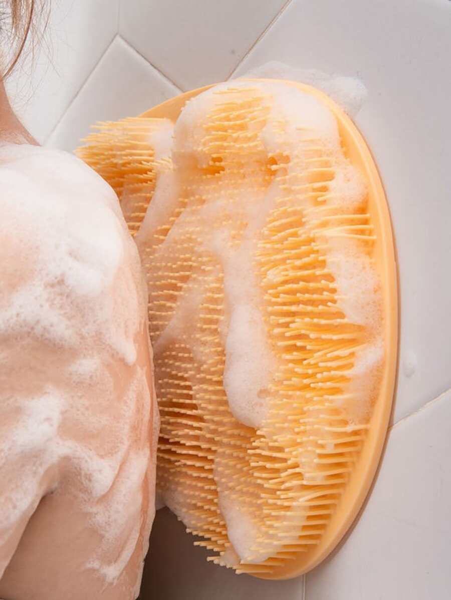 Exfoliating Shower Massage Scraper Bathroom Nonslip Bath Mat Back