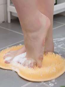 Exfoliating Shower Massage Scraper Bathroom Non-slip Bath Mat Back Massage Brush Silicone Foot Wash Body Cleaning Bathing Tool