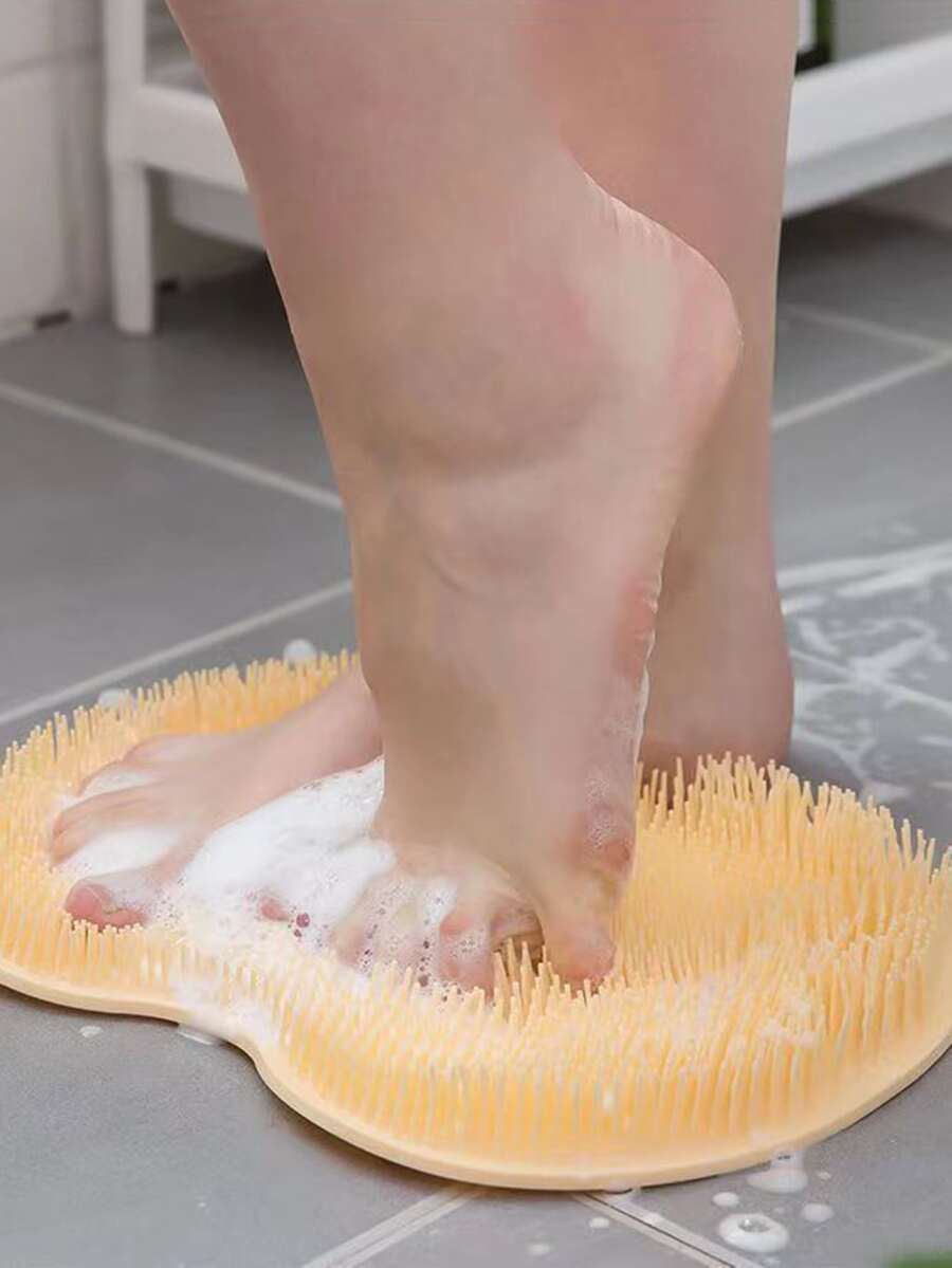 Exfoliating Shower Massage Scraper Bathroom Nonslip Bath Mat Back