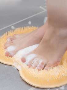 Exfoliating Shower Massage Scraper Bathroom Non-slip Bath Mat Back Massage Brush Silicone Foot Wash Body Cleaning Bathing Tool
