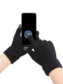 Guantes de pantalla de invierno frío para clima de nieve - Negro - Ver 3