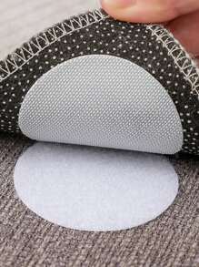 12pcs Anti-slip Bed Sheet Fixing Sticker, Round Carpet Fixer, For Household - White - View 1