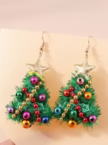 Bông tai lủng lẳng - màu xanh lá - Xem 1