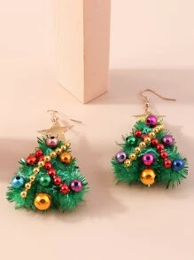 Bông tai lủng lẳng - màu xanh lá - Xem 2